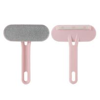 Double Sided Lint Remover Plastic Pet Hair Remover Fabric Shaver for Clothes Carpet Cleaning Brush Cat Dog Hair Cleaning Tools (Pink,1pc) rožinė