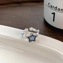 Women Spice Girl Finger Ring Lucky Star INS Trend Niche High Sense Adjustable Open Versatile Daily Index Ring