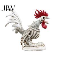 Halloween Display Item Skeleton Rooster, Lifelike Chicken Decoration, Spooky Animal Decor Bone Statue for Desktop Yard Garden Outdoor Indoor Festival balta