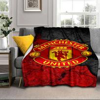 Manchester United Crest Portable Blanket/Soft Blanket Bedding Blanket Suitable for Travel Camping Living Rooms Offices Sofas Fan Gifts 75x90cm