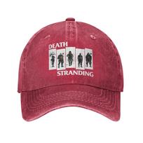 Casual Death Stranding Science Strategy Baseball Cap Unisex Distressed Washed Snapback Hat Video Game Outdoor Summer Gift H Adjustable