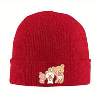 pc Rilakkuma Family Strawberry Party Beanie Hats Bonnet Hats Adult Cool Gym Knitted Hat Spring Graphic Warm Soft Caps