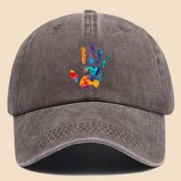 pc Vibrant Artistic Palm Print Baseball Cap Adjustable Size Breathable Polyester Ideal for Casual Wear Hiking Cycling Fis 1pc