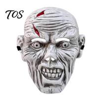 Full Face Horror Mask Halloween Mask, Realistic Zombie Breathable Eye & Nose Vents, Sturdy Adjustable Strap for Adults, Scary Costume Party balta
