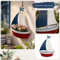 Painted Planter, Wall-Mounted Flower Pot for Succulents, Outdoor Home Decor one size