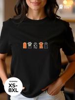 Oversized cotton summer T-shirt:  Cat Paws 3XL