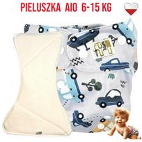 Pieluszka wielorazowa aio kieszonka bambus samochody  nappime