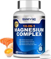 SWIYIE 10-in-1 Magnio kompleksas 1000mg - Maisto papildas su glicinatu ir tauratu 1 pack