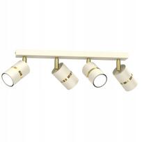 Lampa sufitowa żyrandol plafon tuby metal led gu10 beż gold spot tuba