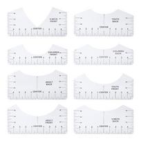 8pcs V-Neck Sewing Alignment Guide Round Neck Logo Placement Tool  For DIY Crafts