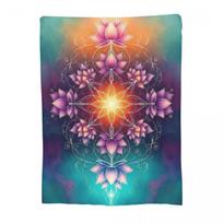 Mandala Yoga Flower Bohemia Meditation Nature Blanket Fleece Throw Blanket Portable Throw Blankets for Bedroom Throws Bedspread Size: 75*100cm, Weight: 230 GSM
