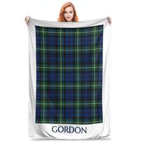 Clan Gordon Tartan Blankets Soft Warm Flannel Throw Blanket Cover for Bed Living room Picnic Travel Home Couch Size: 75*100cm, Weight: 230 GSM