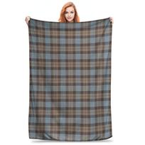 tartaninė antklodė minkšta šilta flanelinė pledinė antklodė patalynė lovai svetainei iškylai kelionei namams sofai Size: 75*100cm, Weight: 230 GSM gray