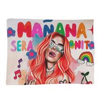 Manana Sera Bonito Colombian Music Singer Karol G Blanket Warm Flannel Throw Blanket Bedding for Living room Picnic Travel Sofa Size: 75*100cm, Weight: 230 GSM