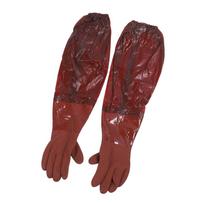 Long Cleaning Gloves 65cm Length Rain Proof Thickened Reusable Full Arm Pond Gloves for Machine