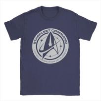 Stars Treks Discovery United Federation T Shirt for Men Cotton T-Shirts Round Collar Tee Shirt Short Sleeve Clothing Graphic#Color(1) S juoda