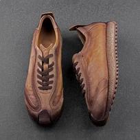 Madingi Natūralios odos Vyriški laisvalaikio batai Platforminiai sportbačiai vyrams Minkštas padas nauji batai Atsparūs dėvėjimui Madingi Retro batai Vyriški Zapatillas 39 ruda
