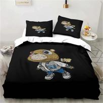 Rapper Kanye West Bedding Set Printed Bed Set With Pillowcase Bed Duvet Cover Soft Queen King Size Bedclothes Home Boys Adult 70x133cm 2pcs