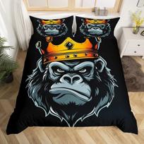 Monkey Soft Duvet Cover Set Adorable Lovely Monkey Around The Tre Print Beding Carton Animal Warm Comforter Cover Kid plus Ten Rom Soft Duvet Covers 100*200cm Single