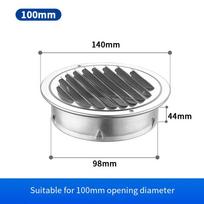 Air Vent Grille 70-200mm Stainless Steel Insect  Grill Ventilation Cover Round Shape Stainless Steel Vent For Pest Prevention