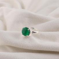 Natural Green Onyx Cab Gemstone 925 Sterling Silver Statement Designer Women Ring For Gift RR-72-24 4