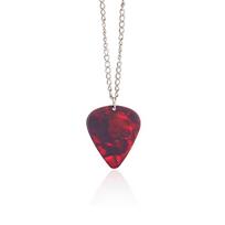 Guitar Pick Necklace Heart Ruby Pendant Necklace Strange Horror Guitar Pick Pendant Necklace Cospaly Jewelry Gifts raudona