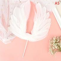 Angel Feather Wing Flag Cake Toppers For Wedding Birthday Party Cake Top Decor