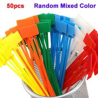 Easy Mark 50pcs Self-locking Plastic Nylon Tag Wire Ties Labels Cable Winder įvairiaspalvis