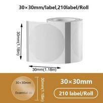 230Pcs Square/Round Blank Label Sticker DIY Name Tag Sticker Self-Adhesive Label  School Supplies Round 30x30mm