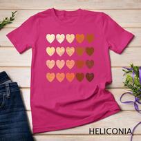 melanin hearts vintage valentines day gift distressed BLM Unisex T-shirt 4 4XL