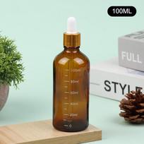 5-100 ml lašintuvų buteliukai su skalės reagentu akių lašais gintaro stiklo aromaterapinis skystas pipetės buteliukas Daugkartinio užpildymo buteliukai kelionės 100ml