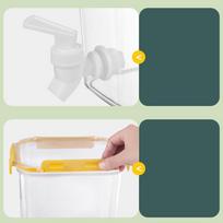 With Spigot Cold Water Kettle Plastic Fruit Teapot Portable Water Container  For Refrigerator Yellow-3.5L