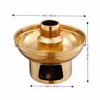 Stainless Steel Dry Ice Hot Pot Gold Imitation Copper Hot Pot  Dessert Display S