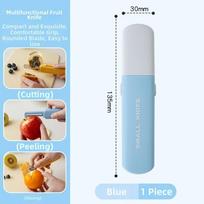 Stainless Steel blades Fruit Peeling Tool 3in1 Kitchen Fruit Slicer  Kitchen Use mėlyna