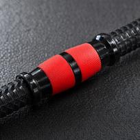 3PCS PVC Grip Dumbbell Handle Set Threaded Ends Black and Red Dumbbell  Strength Training raudona/juoda