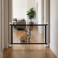 Foldable Pet Safety Gate Mesh Nylon Portable Dog Barrier Dog Isolation Net  Pet Space Separation 110*72CM