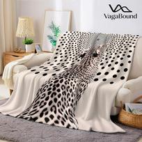 Leopard Dot Vortex Flannel Blanket Warm Soft Halloween Christmas Couch Warm Cozy Decorative Decor Gift for All Season Size: 75*100cm, Weight: 230 GSM