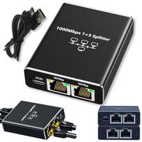 Splitter lan 3 porty rj45 1x3 ethernet rozdzielacz internetu 1000mbps