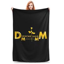 Electronic Rock Band Depeche Cool Mode Blankets Lightweight Flannel Sofa Throw Blanket for Couch Bedding Office Throws Bedspread Size: 75*100cm, Weight: 230 GSM