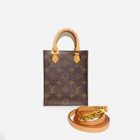 [Pre-Owned] Petit Sac Plat Classic Monogram Music Score Bag Coated Canvas Leather Shoulder Crossbody Tote Mini - Excellent #DLAAJ4 ONE SIZE