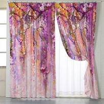 2 Panels Tropical Plants Palm Coconut Tree curtains Sunset Curtains for Bedroom Living Room Kitchen Floor-to-ceiling Windows (50Wx50H)x2(CM)&Rod Pocket
