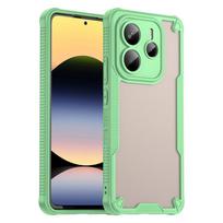 Permatomas telefono dėklas Xiaomi Redmi Note 14 5G matinis šarvuotas galinis dangtelis Redmi Note 14 dėklas dangtelis Redmi Note 14 5G dėklas For Redmi Note 14 5G žalia