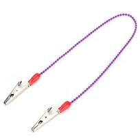 5pcs Dental Bib Clip Napkin Holder with Flexible Steel Ball Chain Dentist Supplies Purple