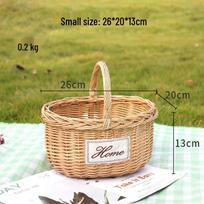 OEING Wicker Outdoor Picnic Basket
