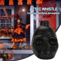 Creepy Death Whistle Black Skull Screaming Aztec Death Whistle Black Skull Loud Human Scream War Whistle High Decibel Human-like CHINA
