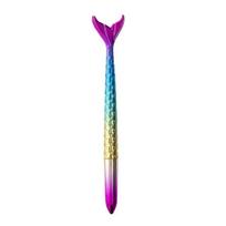 Gel Pen Mermaid-Themed 0.5mm Quick-Dry Black Ink Pen Cute Gradient Body Smooth Writing Pen for Students Journaling Random Style