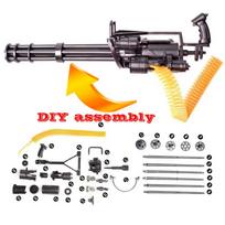 1:6 mastelio žaislinis mini ginklo modelis M134 MG42 AK47 98K šautuvas Dėlionės Statybiniai kaladėlės Surinkimo scena Smėlio dėklo aktyvumo žaislas black