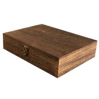 Gift Wood Retro Lockable Storage Box Dust-Proof Drawer/Flip Type Treasure Chest Vintage with Lid Tea Box Women