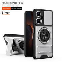 For Xiaomi Poco F5 Case Poco F5 Cover Poco F5 Phone Case Magsafe Magnetic Fold Holder Military Armor Camera Protection Cover Poco F5