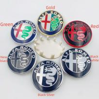 4pcs 60mm 10pin Wheel Center Cap Badge Rim Hub Cover Logo Hubcap Emblem Car Accessories For Alfa Romeo Mito 147 156 159 166 Black Silver